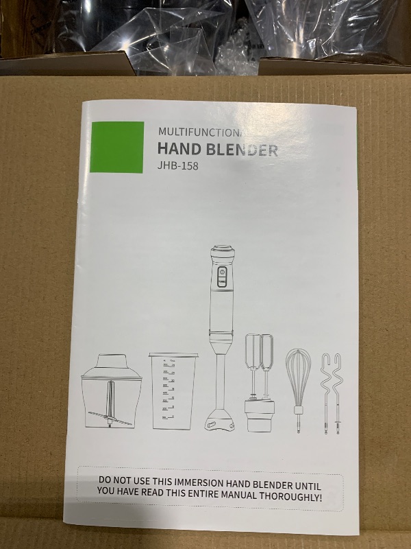 Photo 1 of GDOR 1000W 6-in-1 Immersion Blender, Stainless Steel Scratch Resistant Immersion Blender Handheld, Black