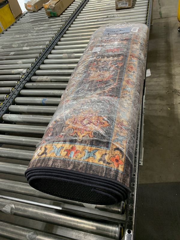 Photo 1 of Gertmenian Printed Indoor Boho Area Rug - Non Slip, Ultra Thin, Super Strong, Printed Rug 8x10 Large, Cullen Brown