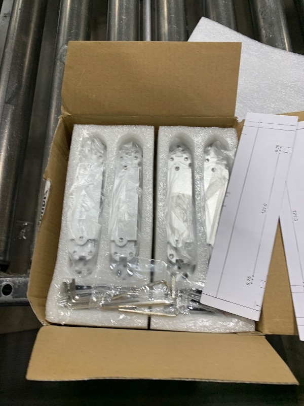 Photo 1 of Upgraded Invisible Door Hinges (4 pcs) -6 Inch Sliver Hidden Hinges for Doors, 3 Way Adjustable & 180 Deg Swing