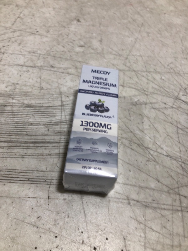 Photo 1 of 1300MG Magnesium Glycinate Liquid, with Magnesium Taurate ? Magnesium Citrate, Magnesium Oil with Vitamin B6, Omega 3 - Promote Absorption ? Sleep, Triple Magnesium, Blueberry Flavour, 2FL.OZ