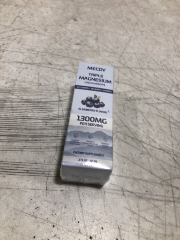 Photo 2 of 1300MG Magnesium Glycinate Liquid, with Magnesium Taurate ? Magnesium Citrate, Magnesium Oil with Vitamin B6, Omega 3 - Promote Absorption ? Sleep, Triple Magnesium, Blueberry Flavour, 2FL.OZ