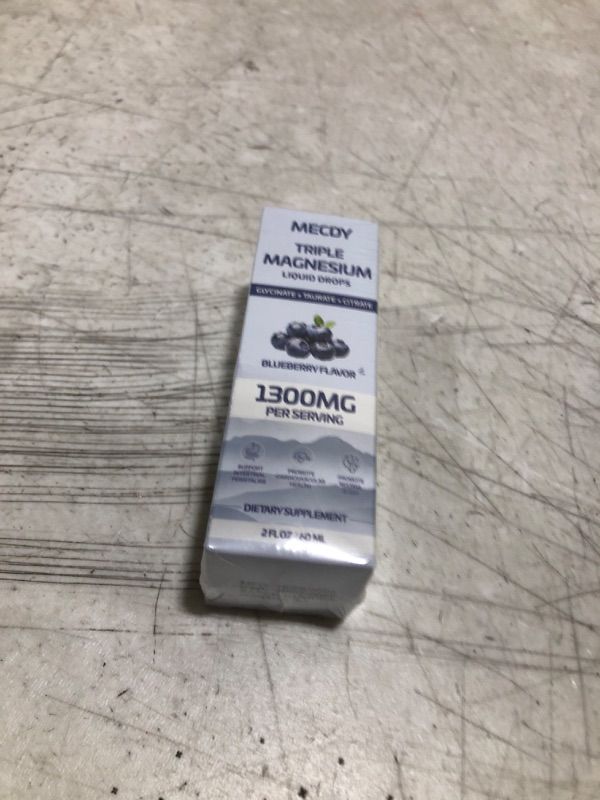 Photo 1 of 1300MG Magnesium Glycinate Liquid, with Magnesium Taurate ? Magnesium Citrate, Magnesium Oil with Vitamin B6, Omega 3 - Promote Absorption ? Sleep, Triple Magnesium, Blueberry Flavour, 2FL.OZ