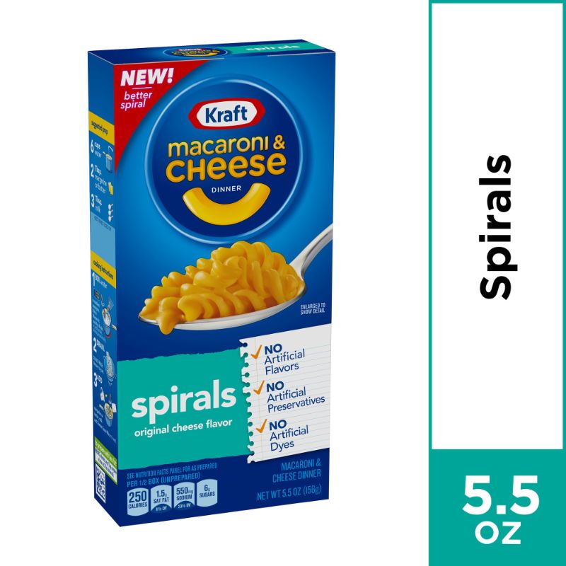 Photo 1 of Kraft Spirals Original Mac N Cheese Macaroni and Cheese Dinner 5.5 Oz Box exp- Jan 2025 --- BOX 