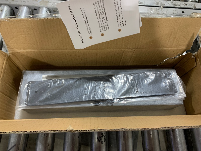 Photo 1 of Large Table Top Fire Pit - Rectangular Alcohol Firepit Decorations Concrete Tabletop Fireplace Indoor Outdoor Decor Portable Smores Maker for Patio Balcony