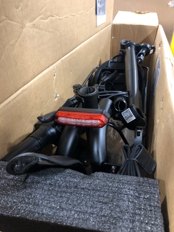 Photo 2 of Gyroor Adults Electric Scooter with Large Middle Basket, 550W Motor 18.6 MPH 20 Mile Distance, Foldable E-Scooter with seat for Pets & Cargo