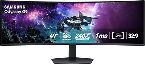 Photo 1 of SAMSUNG 49" Odyssey G9 (G95C) Series DQHD 1000R Curved Gaming Monitor, 240Hz, 1ms(GtG), DisplayHDR 1000, AMD FreeSync Premium Pro, Eye Saver Mode, Auto Source Switch+, LS49CG950ENXZA, 2024