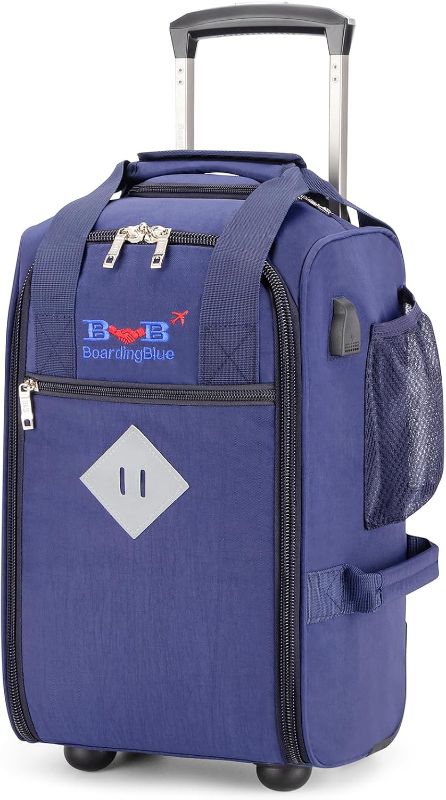 Photo 1 of Boardingblue 17x10x9 Inches United Airlines Rolling Personal Item Under Seat Duffle Bag Luggage Suitable For Major Airlines Including Spirit, and Frontier Airline (Navy)