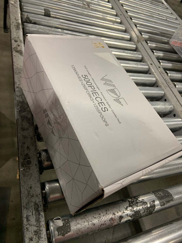 Photo 1 of WDF 500PCS Gold Plastic Silverware Set Disposable - Gold Cutlery Set Plastic Gold Utensils Set - 250 Gold Forks, 125 Gold Spoons, 125 Gold Knives for Party, Birthday, Wedding