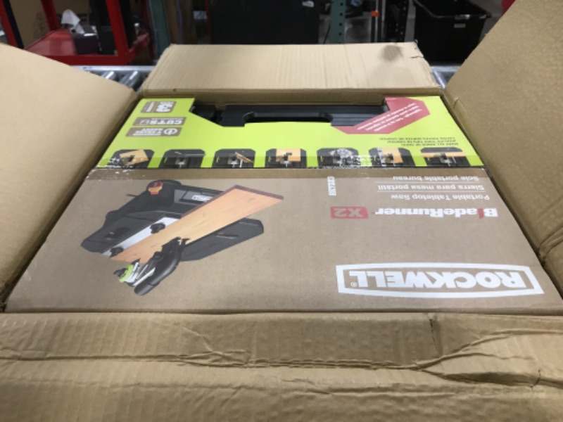 Photo 1 of Rockwell RK7323 BladeRunner X2 Portable Tabletop Saw with Steel Rip Fence, Miter Gauge & 7 Accessories