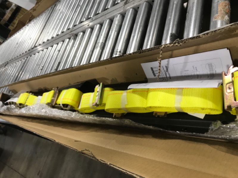 Photo 1 of Trekassy E Track Rails Tie-Down Kit - 12 Pieces: 4 Pack 5ft Etrack Rails & 8 Enclosed Trailer Accessories for Trucks, Vans, Garages, Trailers Tie Down System