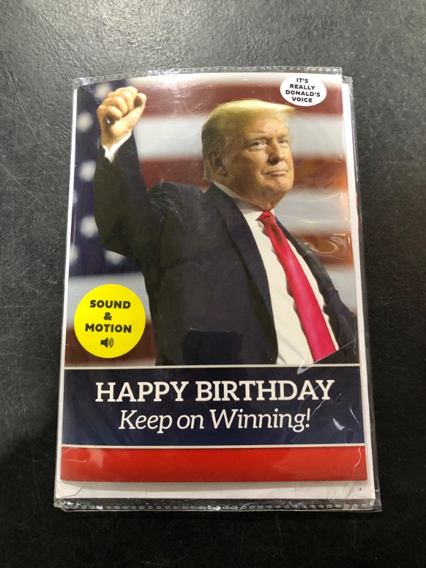 Photo 1 of Talking & Dancing Trump Birthday Card – Trump Dances When Card is Opened - Trump’s Real Voice - Donald Trump Gifts for Men - Trump 2024 - Trump Stuff - Funny Birthday Card, Happy Birthday Card for Him