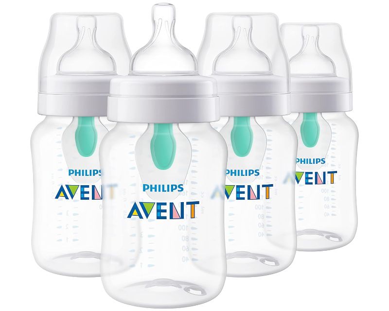 Photo 1 of **STOCK PHOTO REFERENCE ONLY*tommy tippee Anti-Colic Baby Bottle with AirFree Vent, 9oz, 3pk, Clear, SCY703/04