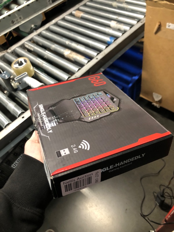 Photo 1 of RedThunder Wireless One-Handed Gaming Keyboard, 2.4Ghz RGB Backlit Mini Gaming Keypad, Rechargeable 2000mAh Battery for PC Gamer