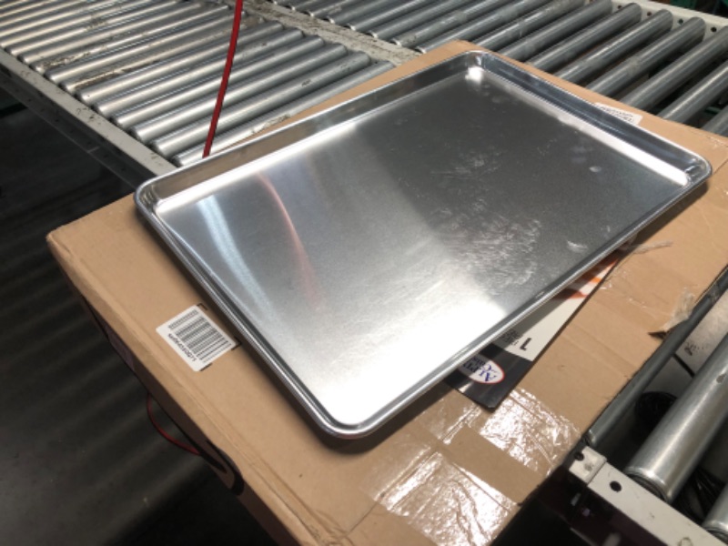 Photo 1 of ***USED - SCRATCHED - DENTED - SEE PICTURES***
Alpine Cuisine Professional Full Aluminum Cookie Sheet 18x26-inch - Rimmed Baking Sheets for Oven - Durable, Oven-Safe, Easy to Clean, Commercial Quality - Great for Roasting & Baking