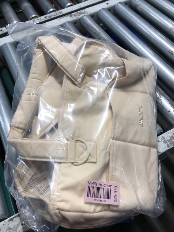 Photo 1 of ONECUTE Dog Carrier for Small Dogs Rabbit cat with Large Pockets, Cotton Bag, Dog Carrier Soft Sided, Collapsible Travel Puppy Carrier (Beige, 13.6" L x 6.5" W x 10" H)