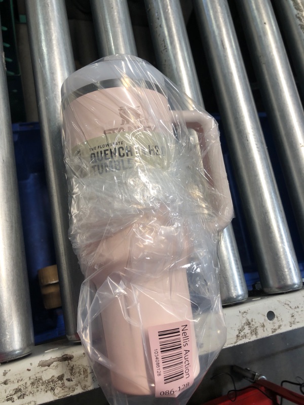 Photo 1 of **PREV USED, SOME MINOR SCUFFS AND SMALL DENTS**
Stanley Quencher H2.0 FlowState Stainless Steel Vacuum Insulated Tumbler with Lid and Straw for Water, Iced Tea or Coffee, Smoothie and More, Rose Quartz 2.0, 40 OZ / 1.18 L