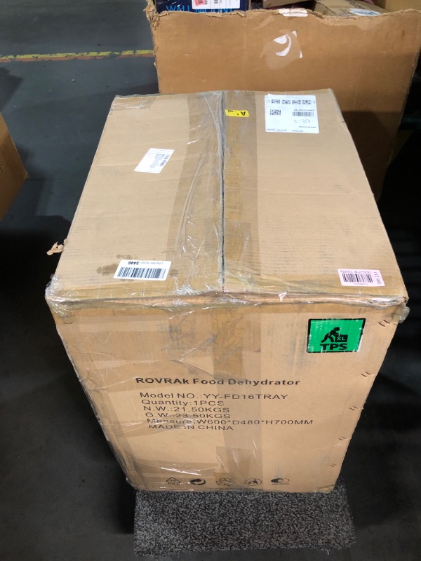 Photo 1 of **HEAVY USAGE, VERY DIRTY, MISSING ALL DRYING TRAYS MACHINE ONLY***
ROVRAk Commercial Dehydrator Machine, 16-Tray Food Dehydrator for Jerky, Fruit, Meat, Herbs, Adjustable Timer, Temperature Control, Overheat Protection (67 Recipes)