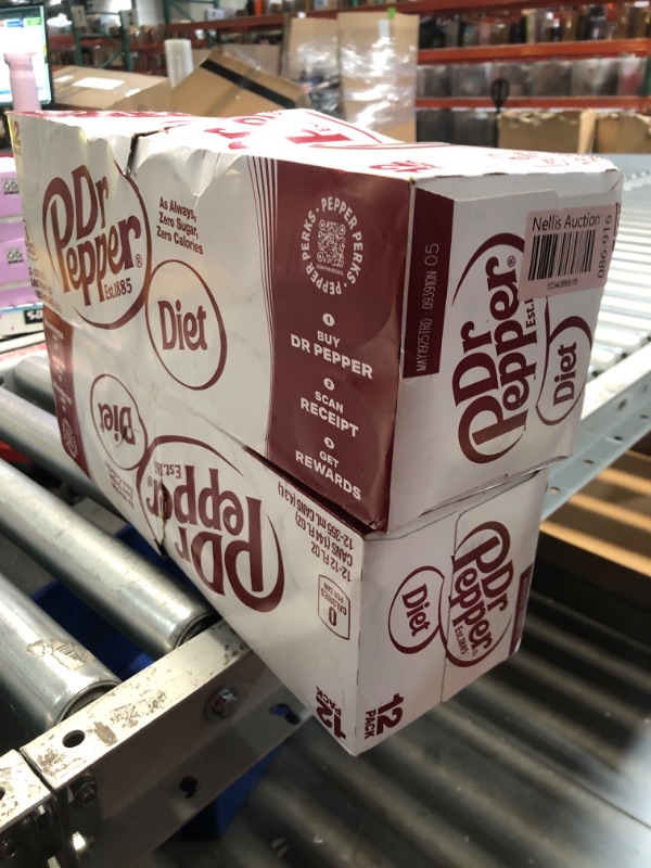 Photo 1 of ***NON REFUNDABLE****2 COUNT* Diet Dr Pepper Soda, 12 fl oz cans, 12 pack (EXP 05/19/25) 