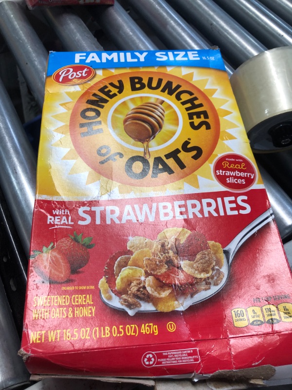 Photo 1 of ***NON REFUNDABLE***Post Honey Bunches of Oats with Strawberries Breakfast Cereal, Strawberry Cereal with Oats and Granola Clusters, 16.5 OZ Box