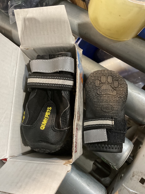 Photo 1 of (Used)QUMY Dog Shoes for Large Dogs, Medium Dog Boots & Paw Protectors for Winter Snowy Day, Summer Hot Pavement, Waterproof in Rainy Weather, Outdoor Walking, Indoor