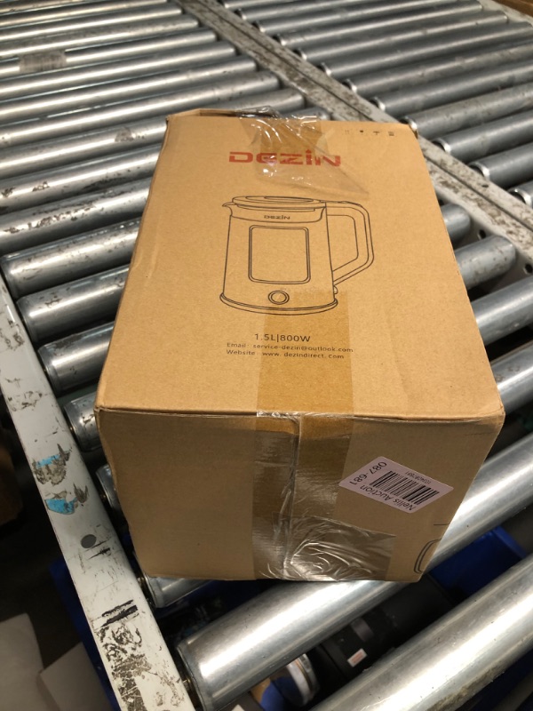 Photo 3 of *USED SEE NOTES*Dezin Electric Kettle with Keep Warm Function, BPA Free Window-Glass Double Wall Design Electric Tea Kettle, 1.5L Bicolor LEDHot Water Kettle with Auto Shut-Off and Boil Dry Protection for Coffee, Tea
