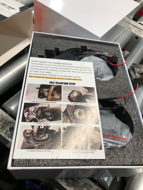 Photo 1 of SHNJAUTO 2.5 Inch Bi-LED Projector Lens with High Low Beam-6000K White 92W/pair 20000LM Focus Beam DOT Approved Clear Cut off Line No Blind Oncoming Car Upgrade Bi-Xenon Projector Lens