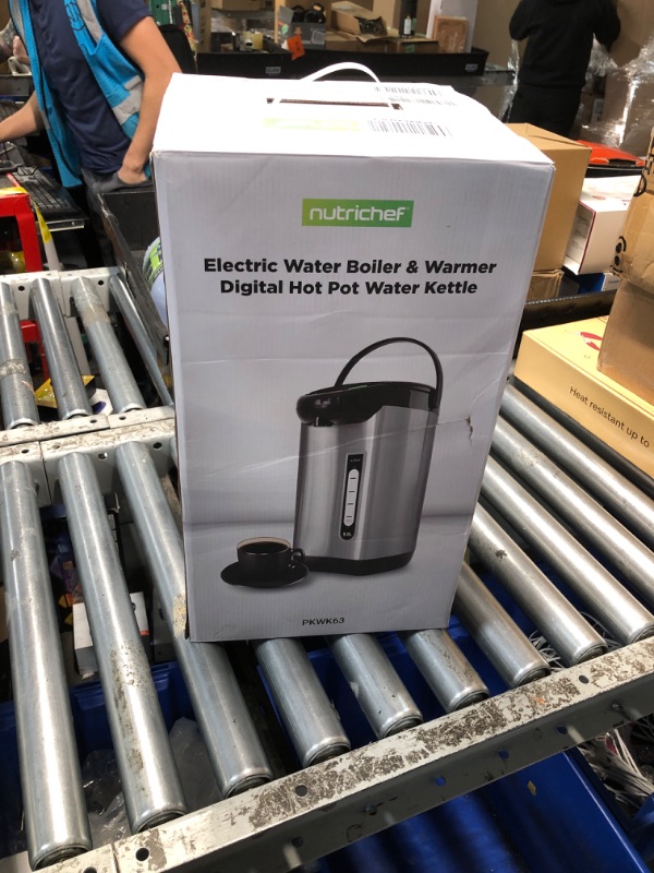 Photo 2 of ***USED - LIKELY MISSING PARTS - UNABLE TO TEST - SEE PICTURES***
Nutrichef Electric Kettle, Water Boiler & Warmer, 5 Quart Hot Pot with Multiple Dispensing Options, Rapid Heating, Child Safety Lock-On Lid, Maintain Warmth for Hours, Sleek Countertop Desi