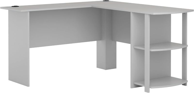 Photo 1 of ***USED - LIKELY MISSING PARTS - SCRATCHED - SEE PICTURES***
Ameriwood Home Dakota L-Desk with Bookshelves, Dove Gray, 51.3"D x 53.6"W x 28.3"H