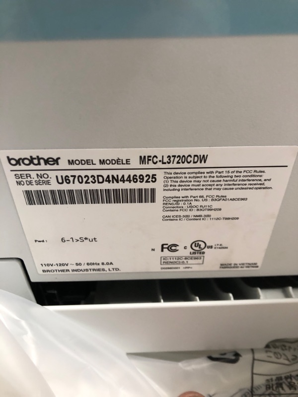 Photo 1 of Brother MFC-L3720CDW Wireless Digital Color All-in-One Printer with Laser Quality Output, Copy, Scan, Fax, Duplex, Mobile Includes 4 Month Refresh Subscription Trial ¹ Amazon Dash Replenishment Ready