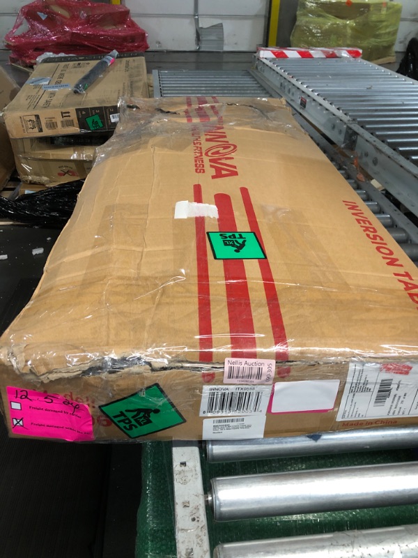 Photo 1 of INNOVA HEALTH AND FITNESS ITX9688 Heavy Duty Inversion Table, Extended Ankle Holding System, 300 lb Weight Capacity, Gray/Black