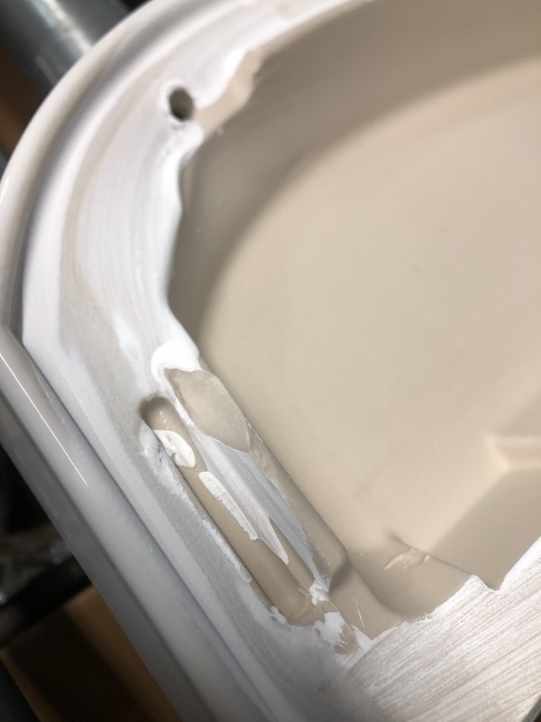 Photo 2 of **DAMAGE** Kohler 4369-0 Cimarron 1.28 Gpf Toilet Tank with AquaPiston Flush Technology & Left-Hand Trip Lever White *Minor damage to bottom side of lid*