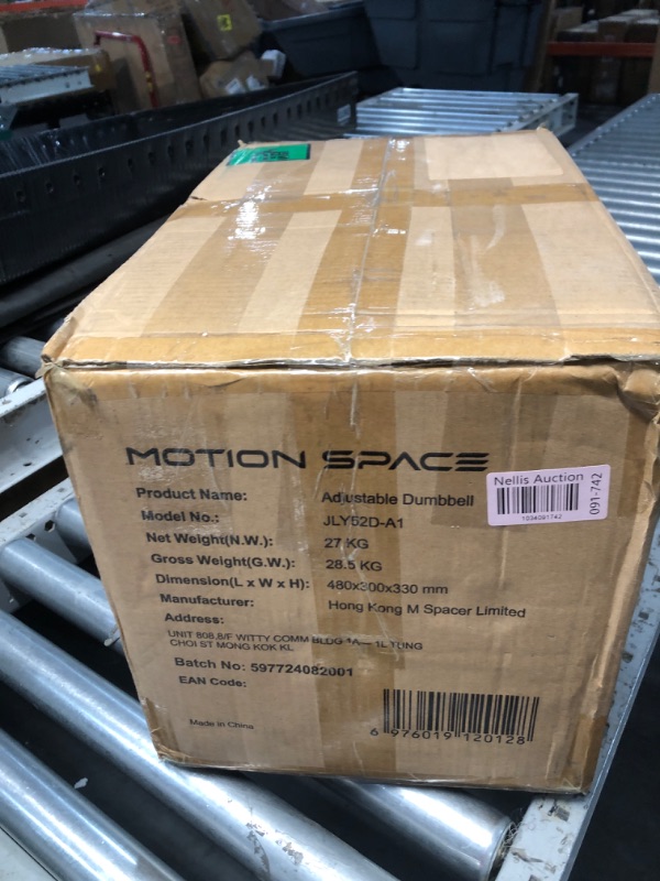 Photo 1 of Motion Space 3-In-1 Adjustable Dumbbell Set, 54LBS Barbell Kettlebell with 12 Free Weights, 1-Sec Fast Adjustable, Premium Comfort Non-slip Metal Handle, Compact Size for Full Body Home Workout