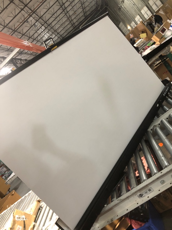 Photo 2 of ?Easy Set Up? RAUBAY 59.8 x 82.7in Collapsible White Backdrop Screen Portable Retractable Panel Photo Background with Stand for Video Conference, Photographic Studio, Streaming