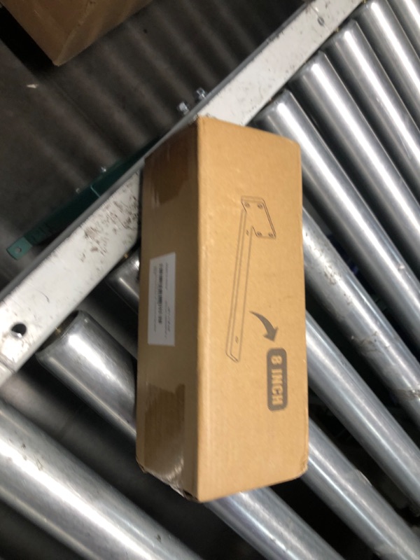 Photo 1 of VANCASTLE Shelf Bracket, Floating Shelf Bracket 8 Inch , 6 Pack Heavy Duty Shelf Brackets, Metal Wall Shelf Brackets with 1/5 Inch Thick and Holds 160+lb, Brackets for Wood Shelves, White