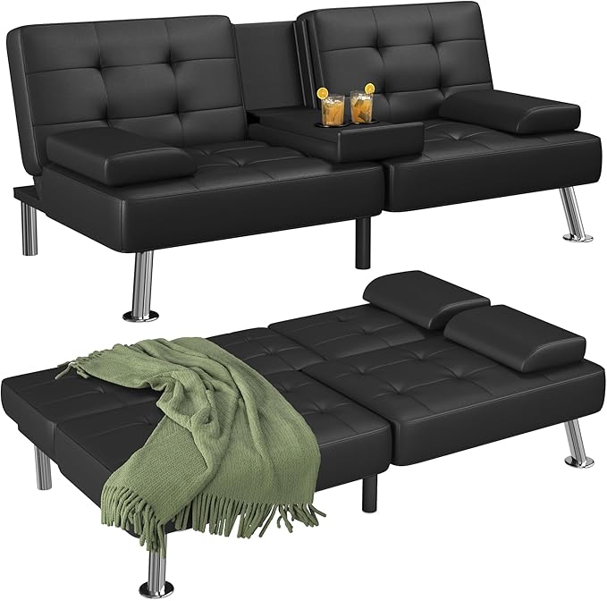 Photo 1 of Black sofa bed 