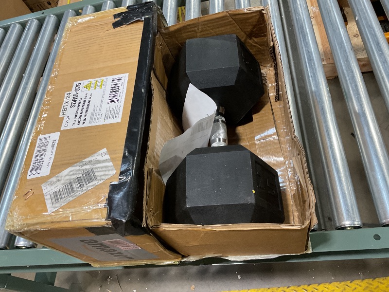 Photo 1 of CAP Barbell Cap 75 LB Coated Hex Dumbbell Weight, New Edition, Black, (SDRIS-75)