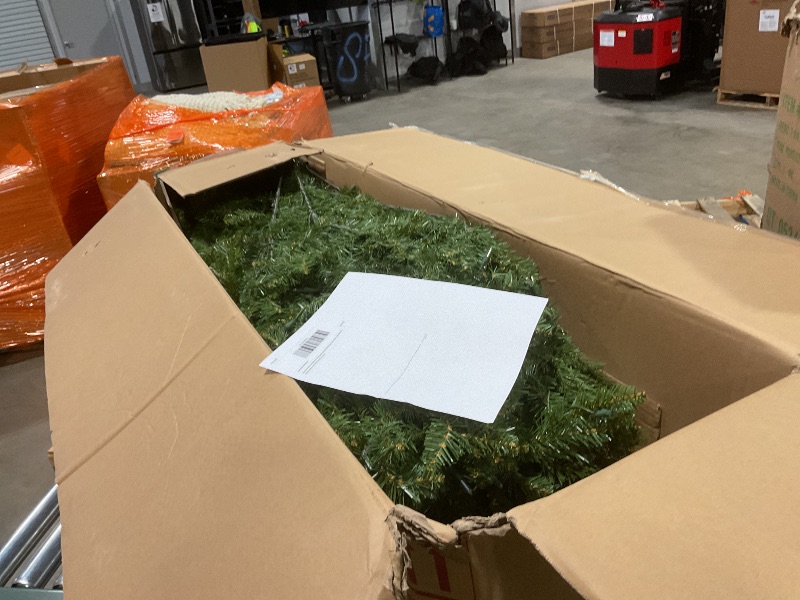 Photo 2 of National Tree Company Pre-Lit Artificial Full Christmas Tree, Green, Dunhill Fir, White Lights, Includes Stand, 12 Feet
**MISSING BOX 2 OF 2**