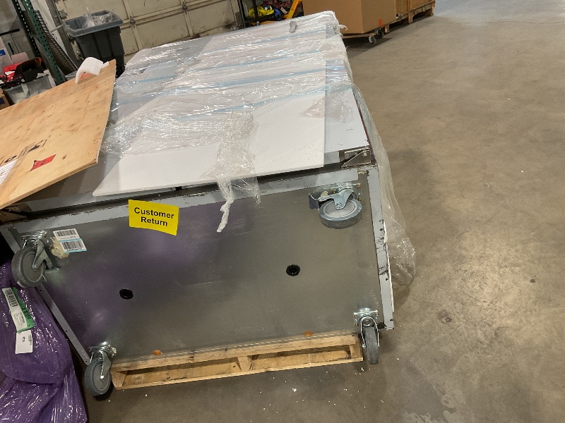 Photo 1 of ***Untested 
Mojgar Commercial Refrigerator and Freezer Combo,48" W Dual Temperature Zones,All Stainless Steel Design,38 Cu.ft 8 Adjustable Shelves Refrigerator and Freezer Combo for Restuarant,Shop,Garage,etc