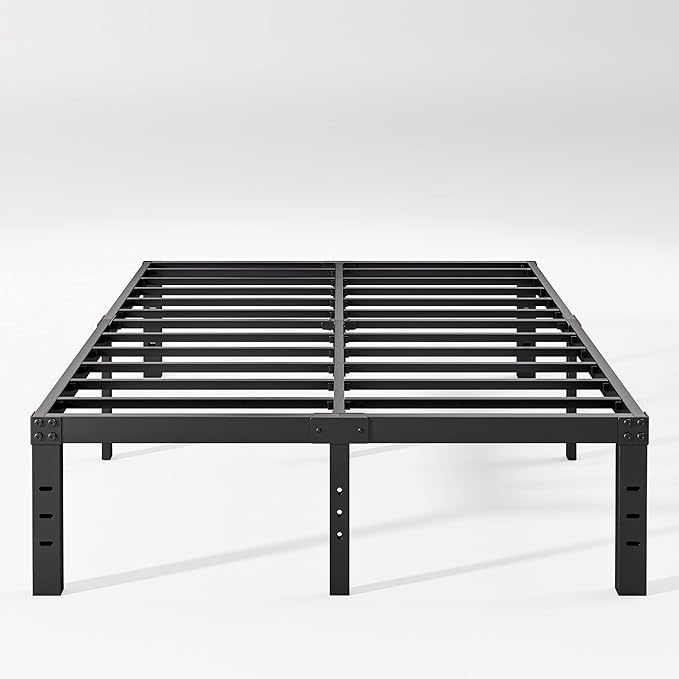 Photo 1 of 14 Inch Queen Bed Frame No Box Spring Needed, Metal Platform Bed Frame Queen Size, Heavy Duty, Easy Assembly and Noise Free, Black