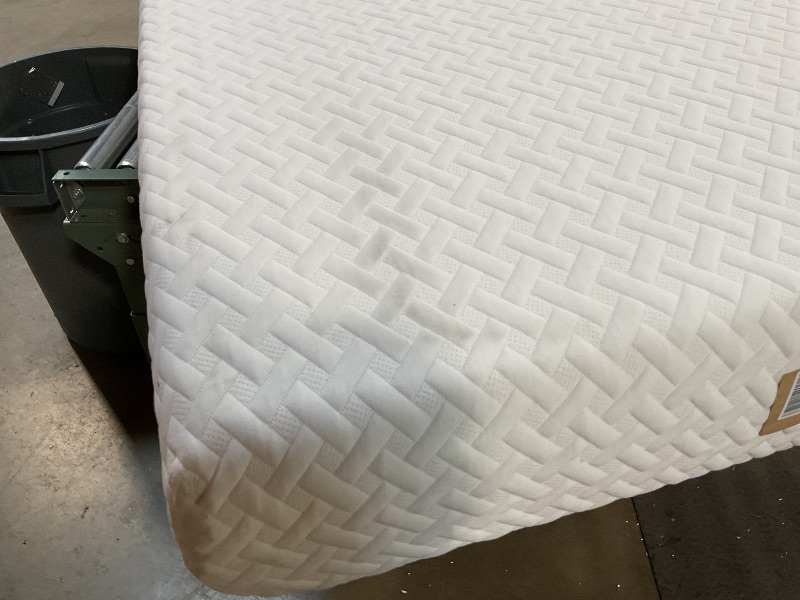 Photo 3 of ***picture for reference only, actual product is very similar
****mattress got dirty during processing and handling but has a removal cover
50” x 75” x 10” white mattress w removal cover