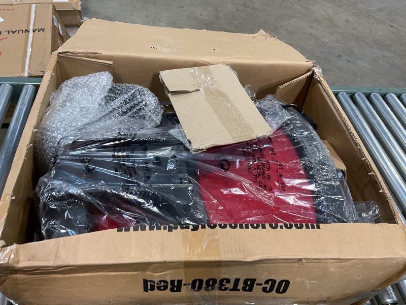 Photo 1 of Big and Tall Office Chair 400lbs Desk Chair Mesh Computer Chair with Lumbar Support Wide Seat Adjust Arms Rolling Swivel High Back Task Executive Ergonomic Chair,Red