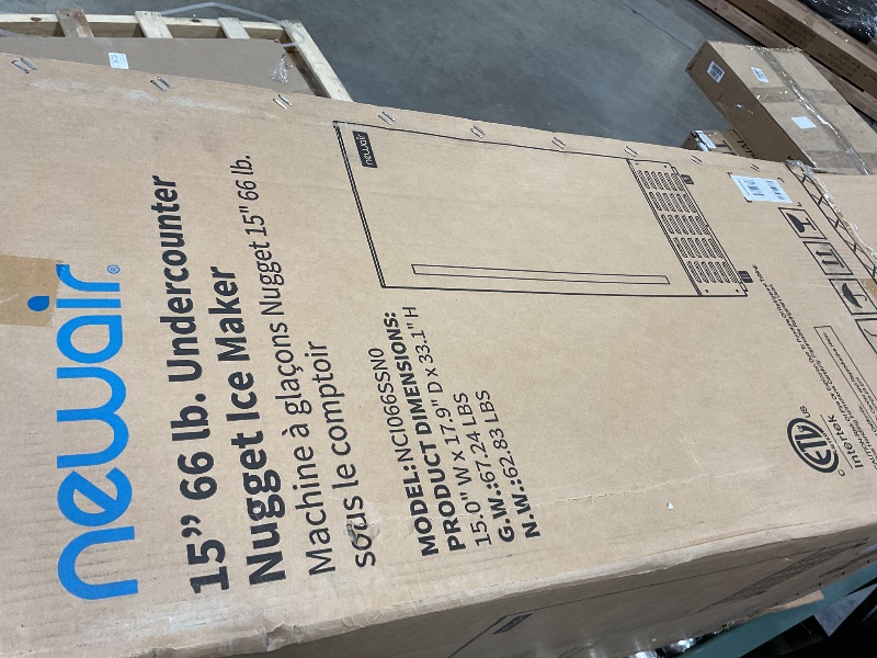 Photo 7 of ***near perfect item,but has chipped paint on door corner
Newair 15" Undercounter Nugget Ice Maker, Pebble Ice Maker Producing 66 lbs. Daily, Built-in or Freestanding in Stainless Steel, Sonic Ice Makers for Home, Bar, Restaurant