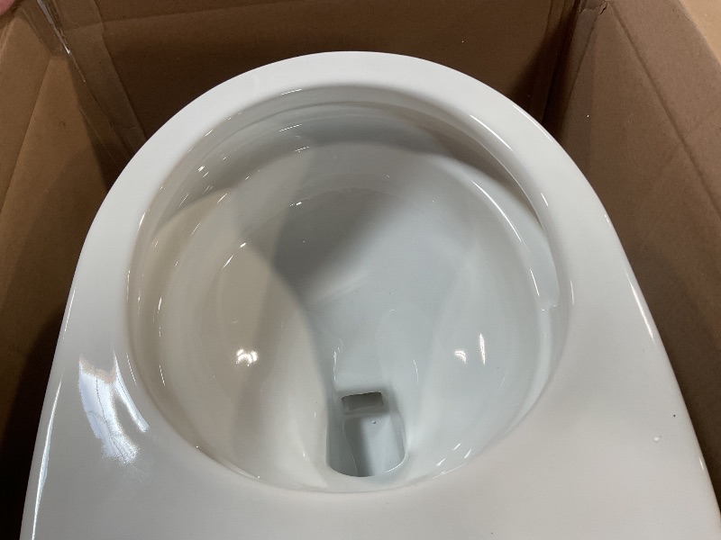 Photo 3 of *MISSING WATER TANK*
TOTO Drake Two-Piece Round 1.28 GPF Universal Height TORNADO FLUSH Toilet with CEFIONTECT, Cotton White - CST775CEFG#01