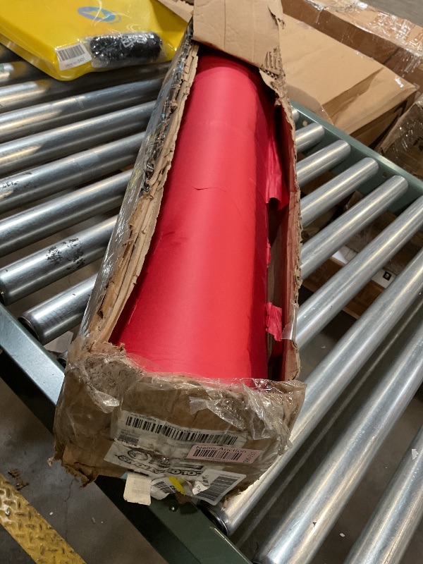 Photo 1 of ****previously used roll is not complete
\Paclord Red Kraft Paper Roll, Industrial Size, 3-inch Core – American Quality Colored Kraft Paper for School, Gift Wrapping,...