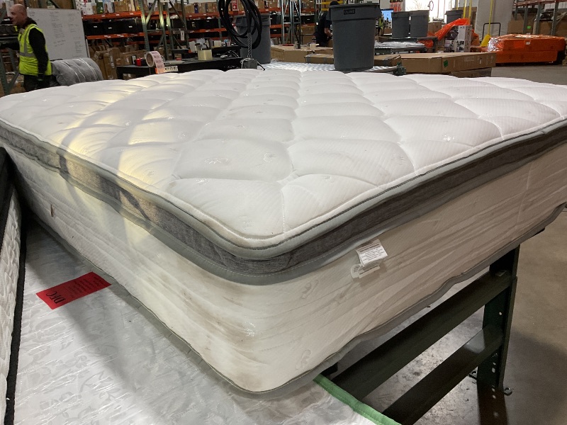 Photo 4 of ***mattress got dirty during processing and handling, does have a removable/washable cover 
Novilla Queen Mattress, 12 Inch Hybrid Mattress Queen with Comfort Foam,Innerspring Pillow Top Queen Mattress in a Box, Queen Size Mattress for Pressure & Pain Rel