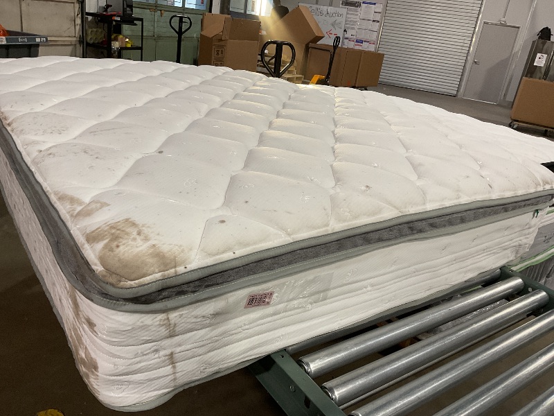 Photo 2 of ***mattress got dirty during processing and handling, does have a removable/washable cover 
Novilla Queen Mattress, 12 Inch Hybrid Mattress Queen with Comfort Foam,Innerspring Pillow Top Queen Mattress in a Box, Queen Size Mattress for Pressure & Pain Rel