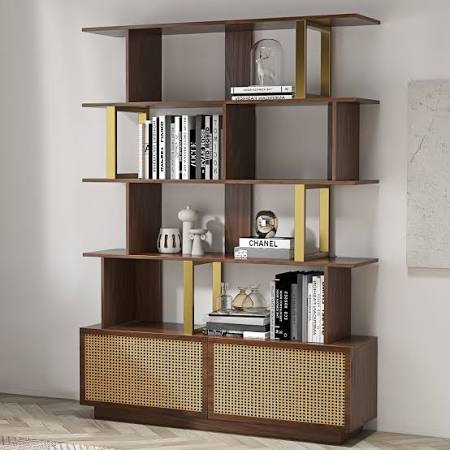 Photo 1 of ***picture for reference only
5-Tier Wood Bookshelf with 2 Drawers Wooden Bookcase 