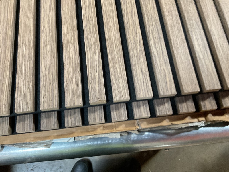 Photo 1 of Art3dwallpanels Wood Slat Wall Panel, 94 1/2'' x 23'' Wood Panels for Wall 2 Pack 3D Soundproof Wall Panels, Large Acoustic Panels for Interior Ceiling and Wall Decor Noise Reduction