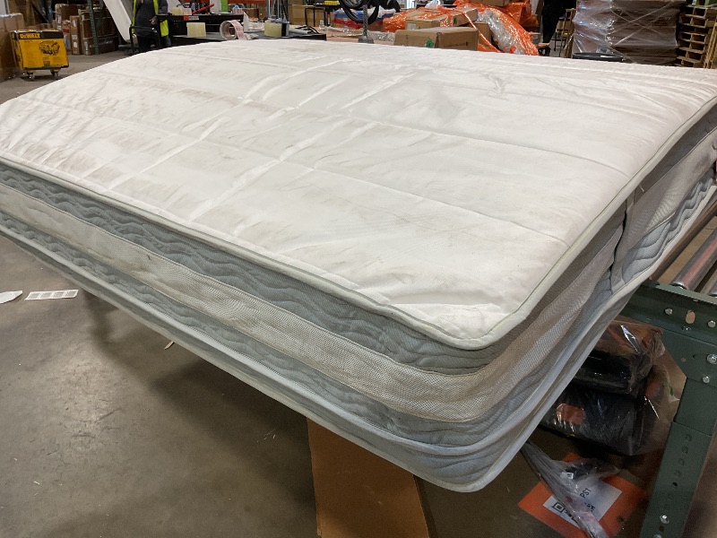 Photo 4 of ***mattress go dirty during processing and handling 
ZINUS 12 Inch Cooling Comfort Support Hybrid Mattress [New Version], Full, Fiberglass Free, Medium Plush, Cooling Motion Isolation, Certified Safe Foams & Fabric, Mattress in A Box