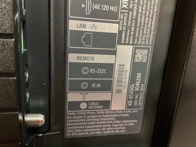 Photo 3 of ***Tv has a broken screen.Selling for parts
Sony 85 Inch 4K Ultra HD TV X90L Series: BRAVIA XR Full Array LED Smart Google TV with Dolby Vision HDR and Exclusive Features for The PlayStation® 5...